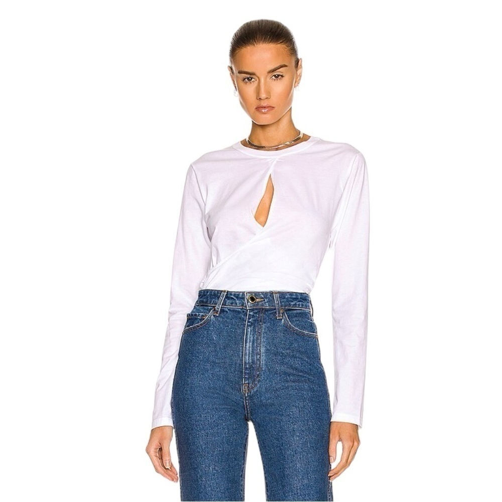 A.L.C. - Jordan Long Sleeve Surplice Tee Shirt Sz L